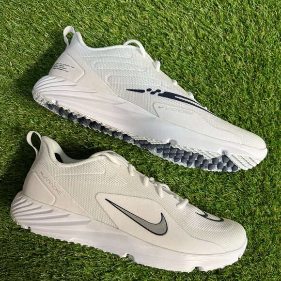 Nike Alpha Huarache 8 Pro TURF Lacrosse Cleats CW4445-101 White Men\'s NEW main image 8